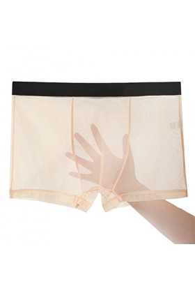 Coton Hommes sous-vêtements Taille Basse Sexy G-String Couleur Unie caleçon Slip avec Pochette String Respirant Color : 1, S