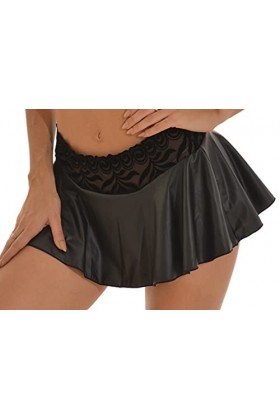 Mini jupe string Mattlock Clubwear - Noir - Large