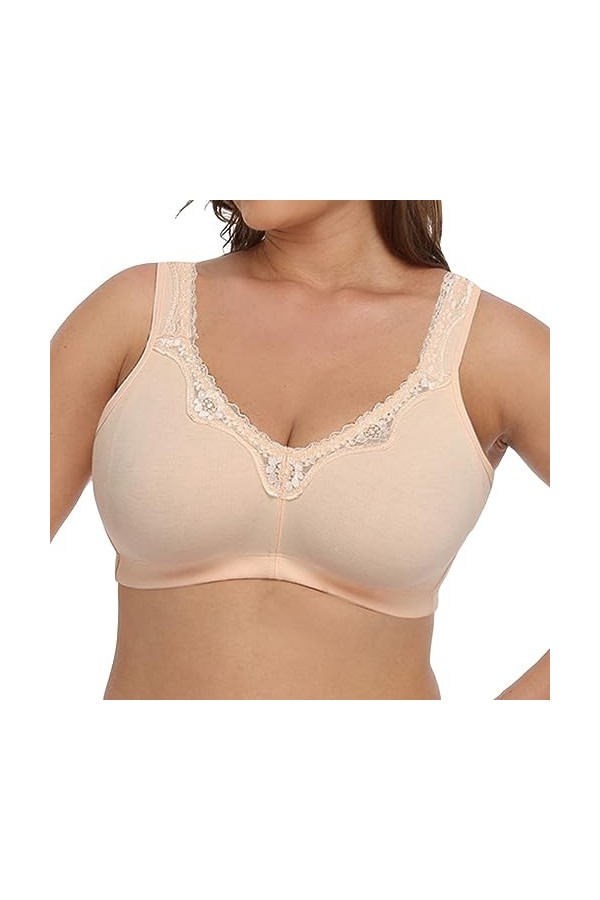 LSEEKA Damen-BH, Bequem, Sexy, Große Größe, Fettes MM, mittleres und hohes, Spitzen-BH aus Reiner Baumwolle Meine Bestellung,