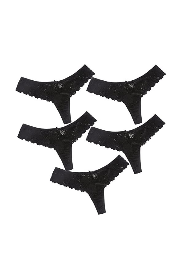 Yintry Strings Sexy pour Femmes, Tangas en Dentelle, Culotte Respirante, Bikini en Maille, Culottes Taille Basse, sous-vêteme