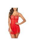 ZTIANEF Costumes Sexy Femme Lingerie Sexy Femme Robe De Nuit Sexy en Satin De Soie Et Dentelle Pyjama Chemise De Nuit Vêtemen