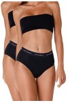 Lovable Period Panties Cycle Menstruel Culotte Haute Flux Lourd Lot de 2 , Nero, Femme