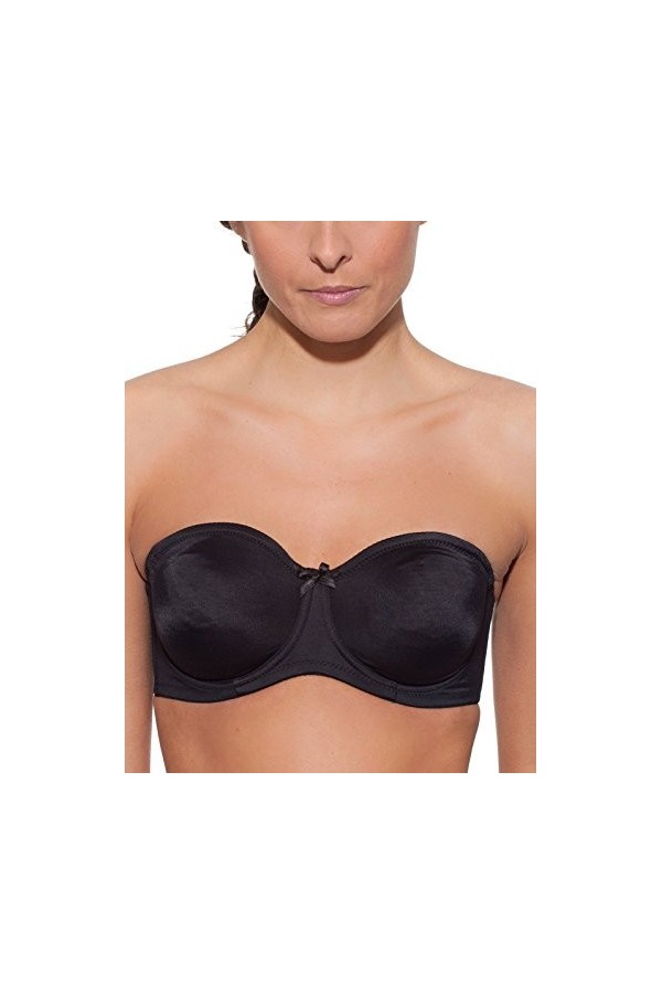 Selene Soutien-Gorge Joanna, Bonnet C Bretelles Multipositions Amovibles - Noir, 105C