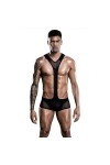 PSKSER DéBardeur Sexy En RéSille Transparent Pour Hommes, Body De Cosplay, Ensemble De Lingerie Taille Basse Biniki String Jo
