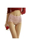 ZTIANEF Lingerie Sexy Femme Culotte Sexy Ouverte Entrejambe Dentelle Culotte sans Entrejambe Strings Transparents G-Strings C