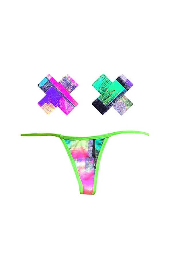 Neva Naughty Knix String de sol avec culottes assorties - - Taille unique