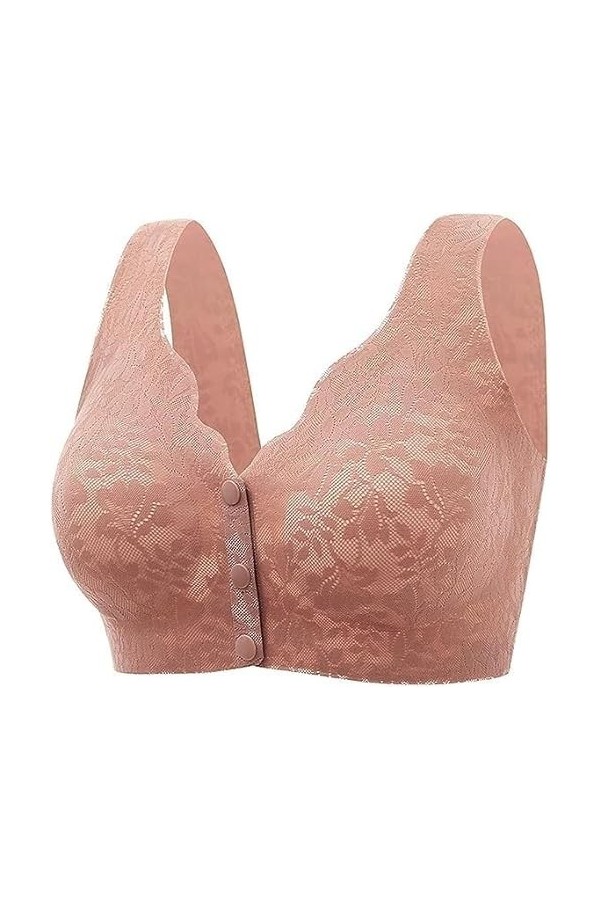 Lamious Zero Feel Dentelle Soutien-Gorge Fermeture Avant à Couverture Complète, Confort Et Soutien, sans Fil, Respectueux De 
