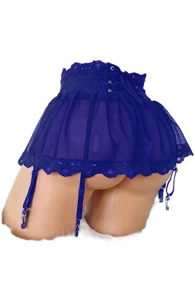 CHUNNUAN Lingerie Sexy pour Le Sexe Mini Jupe Cosplay Jupes Femmes Sexy Robe en Dentelle Nuisette Pince Suspendue Jupe Amusan