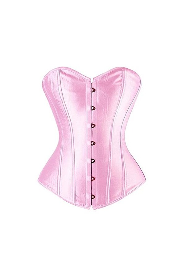 EshAls Corset Overbust Plus Size Corselet Corsets et bustiers Hauts Rouge Noir Rose Violet Blanc Gothique Lingerie Femme-808 