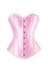 EshAls Corset Overbust Plus Size Corselet Corsets et bustiers Hauts Rouge Noir Rose Violet Blanc Gothique Lingerie Femme-808 