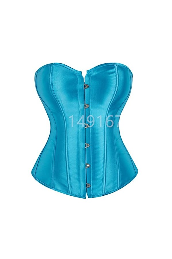 EshAls Corset Overbust Plus Size Corselet Corsets et bustiers Hauts Rouge Noir Rose Violet Blanc Gothique Lingerie Femme-808 