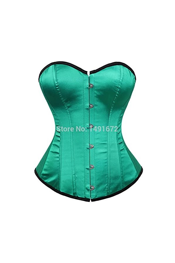 EshAls Corset Overbust Plus Size Corselet Corsets et bustiers Hauts Rouge Noir Rose Violet Blanc Gothique Lingerie Femme-808 
