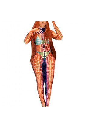 VIVICOLOR Combinaison Transparente pour Femme Combinaison Transparente en Maille pour Femme Costume de Barboteuse en Maille T