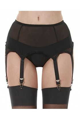 KLONKEE Porte-jarretelles sexy en dentelle avec 6 larges bretelles en métal pour femme porte-jarretelles vendu séparément de