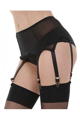 KLONKEE Porte-jarretelles sexy en dentelle avec 6 larges bretelles en métal pour femme porte-jarretelles vendu séparément de