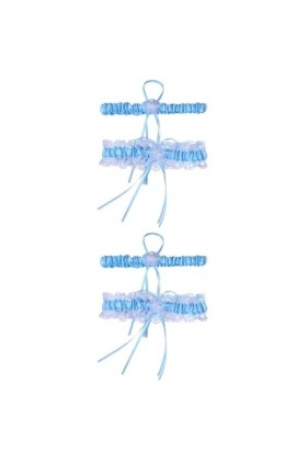 Adorainbow 2 Paires Bande De Jambe De Mariée Jarretière De Mariage Porte-Jarretelles De Mariage Porte-Jarretelles Classique M