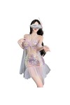 Temptshow Femmes Sexy Dentelle Suspendue Robe De Nuit Danseur Chinois Robe Sous-Vêtements Rouge 