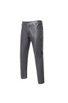 Pantalon avec coupe SIM pour homme - En cuir brillant - Couleur unie - Coupe droite, Noir , XL