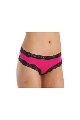 Dreamgirl Culotte coquine pour femme avec dos croisé, Iris/noir, 1X