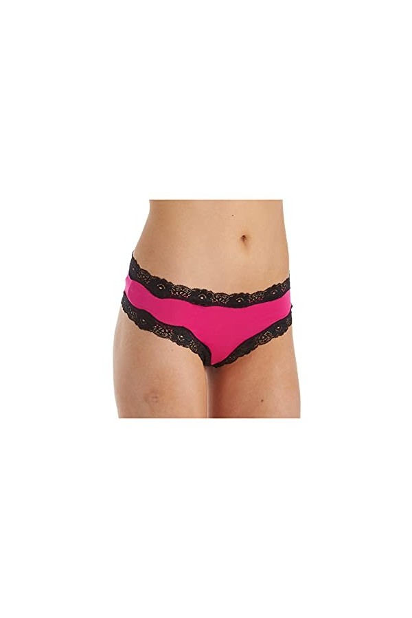 Dreamgirl Culotte coquine pour femme avec dos croisé, Iris/noir, 1X