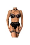 AJGRHE Lingerie Et VêTements Sexy Ensemble Lingeries Femmes Voir à Travers Maille Transparente 2 PièCes Lingerie Spicy Girl S
