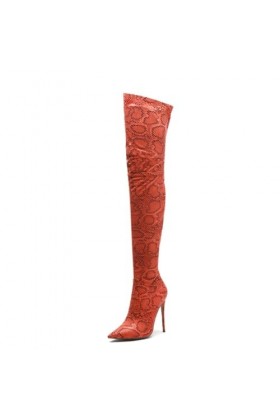 WOkismD 12CM/4.72IN Sexy Longues Bottes, Cuissardes, Discothèque À La Mode Sur-Le-Genou Longues Bottes avec Super Haute Stile
