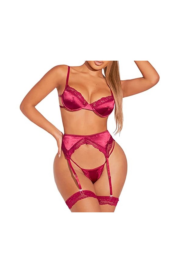 AJGRHE Lingerie Femme Sexy Ensembl Ensemble Coquin Sexy sous-VêTements Amusants pour Femmes Voir à Travers Les Sexy Ensemble 