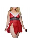 Lingerie De Noël Pour Femmes - Sexy Grande Taille Bretelles Réglables Bord En Peluche Tenue De Bikini Lingerie, Créativité V 