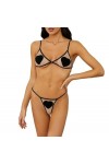 Ensemble De Lingerie Sexy pour Noël - Haut De Soutien-Gorge À Bretelles Réglables À Col en V Profond De Couleur Unie, Ensembl