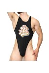 Hommes Leotard Bodysuit Thong Singlet Body High Cut Jumpsuit Une pièce G-String Sous-vêtements Maillot de Corps Combinaison C