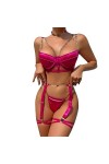 Lingeries Sexy pour Femmes Taches Body Nuisette À Bretelles avec Porte-Jarretelles Cou Soutien-Gorge Et Culotte Sexy Soutien-
