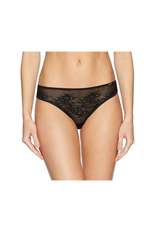 Gossard 13006 Glossies String en Dentelle Bleu Canard Large