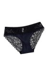KATIAK Culotte Femme Pack De 3 Fleurs Dentelle Femmes Culottes Femmes Évidées Taille Basse Culottes Femmes-Le Cuir-L
