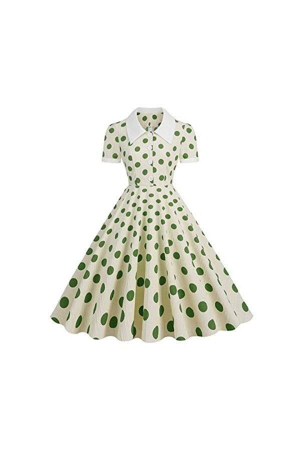 Robe Audrey Hepburn Sophistiqués - Robe Chemise À De Style - De Travail De Rencontres Vintage pour Femmes Costumes De Cosplay