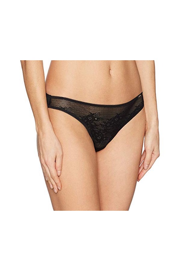 Gossard 13006 Womens Glossies Lace Platinum Grey Thong Large