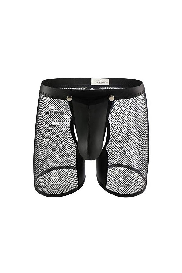 FEOYA Boxer Homme Sexy Boxer Transparent en Maille String Homme Sexy Slip Homme Transparent sous-vêtement Sexy Homme M