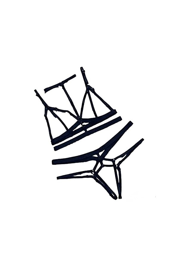 Harnais de corps pour femme noir, Lingerie Erothique Sexy S/M
