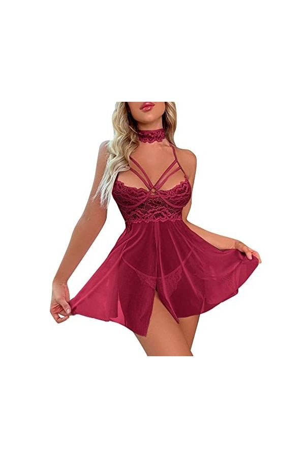 Soupliebe Lingerie Erothique Sexy Sexe Sex Lingerie Erotique Cuir Vêtements Vetements Babydoll Ouvert Transparent Erotisme Tr