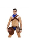 WRAZA Costumes Érotiques pour Hommes Costume de Cowboy Occidental pour Hommes Adultes Tenue de Jeu Rôle Déguisement de Bandit