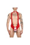 SKFLABOOF Coquin Lingerie Homme Jockstrap Drole Costume Noel Moulant Sexy Hot Boxer Bite Slip Harnais Deguisement Érotique Fi