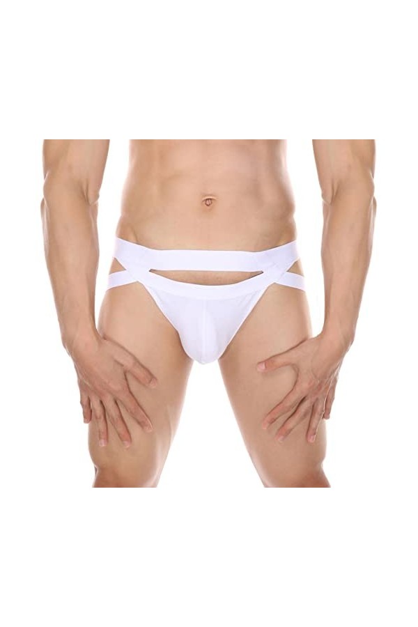 SKFLABOOF Erotique String Homme Ouverte Ficelle Costume Extra Light Moulant Chic Slip Transparent Boxer Coquin Lingerie Sexy 