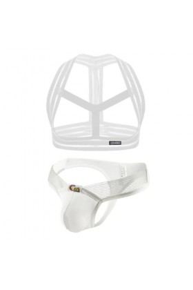 HSQSMWJ Homme Harnais Bandage Elastique Elastique String Sexy Fesse Nue sous Vetement Costume Tenu de Club Jeu de Rôle Color: