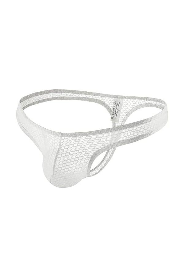 GUETTO sous-vêtements Sexy pour Hommes, String G, Culotte Transparente, Dos en T,Noir,XXL