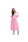 Mashaouyo Robe De Chambre Femme Peignoir Éponge avec Capuche - Peignoir Légère avec Ceinture Absorbant Confortable Velours À 