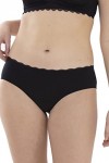 Mey Women 79803-3 Womens Allegra Black Solid Colour Lace Knickers Panty Full Brief 40