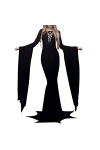 FGUUTYM Robe noire pour homme gothique et femme - Costume sexy gothique vintage pour Halloween - Robe gothique noire - Robe g