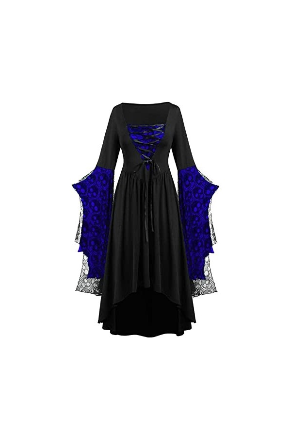 FGUUTYM Robe noire pour homme gothique et femme - Costume sexy gothique vintage pour Halloween - Robe gothique noire - Robe g