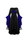 FGUUTYM Robe noire pour homme gothique et femme - Costume sexy gothique vintage pour Halloween - Robe gothique noire - Robe g