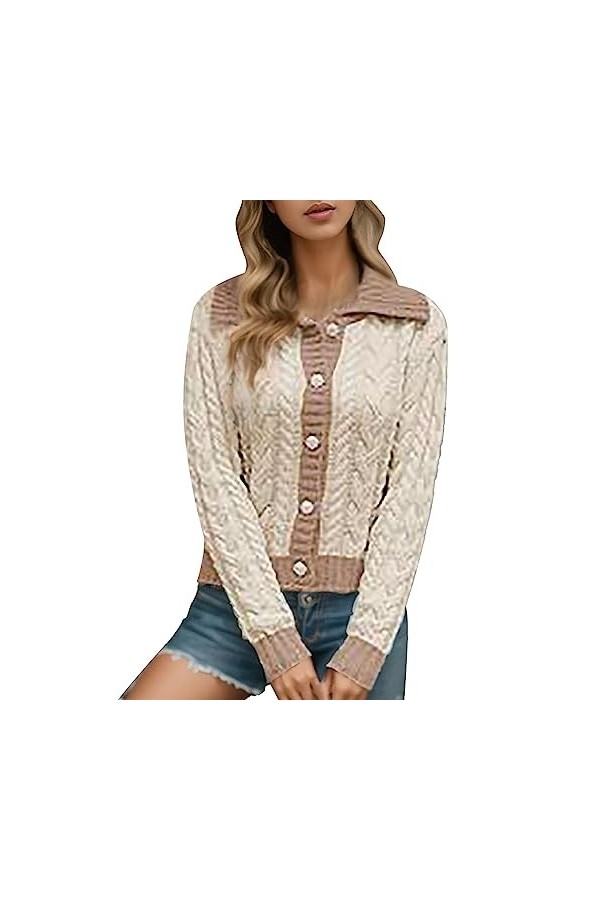 Gefomuofe Cardigan pour femme à manches longues ouvert devant cardigan pull été élégant floral imprimé décontracté à manches 