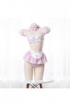Tenue de soubrette sexy Anime Cosplay Kawaii Lolita Lingerie Costume de soubrette Dentelle Bikini Tenue Soutien-gorge et mini